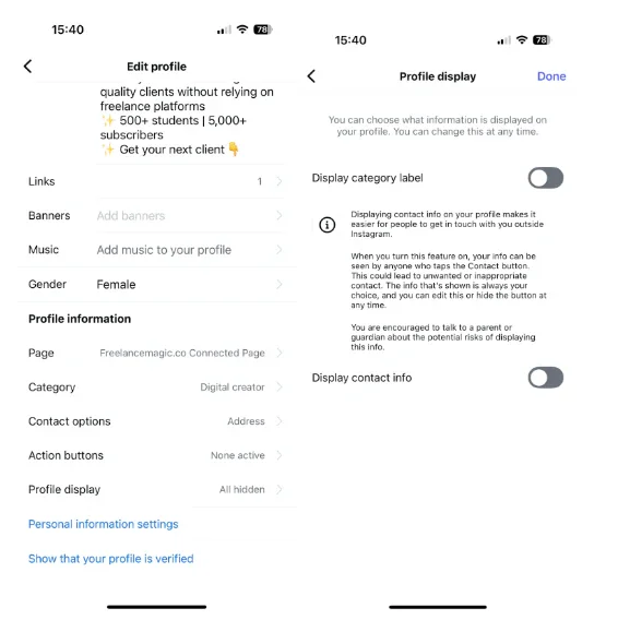 ساخت پیج کاری در اینستاگرام