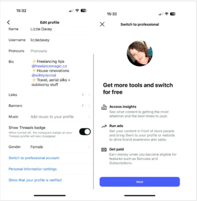 ساخت پیج کاری در اینستاگرام 1
