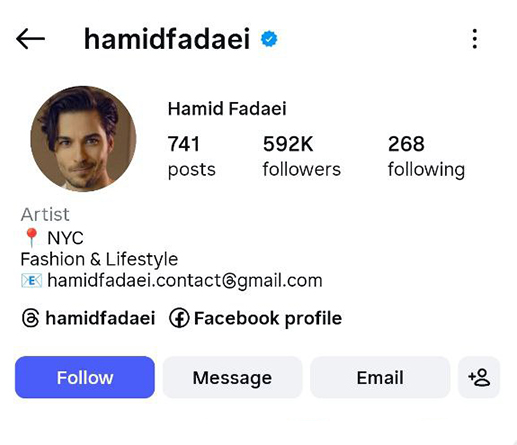 حمید فدائی فشن بلاگر معروف ایرانی