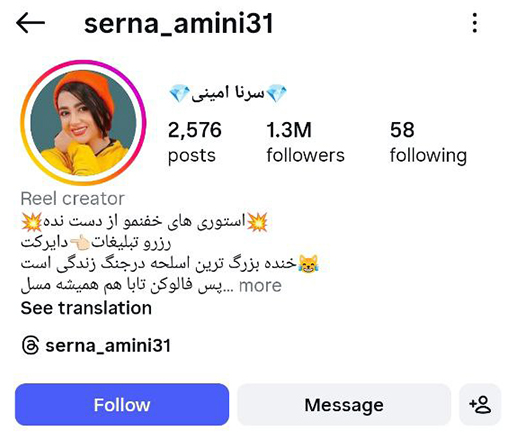 سرنا امینی معروف ترین بلاگر زن ایرانی