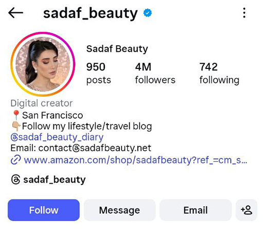 صدف مسائلی بیوتی بلاگر اینستاگرام