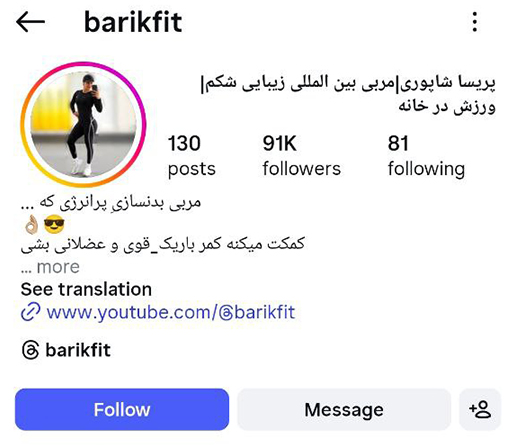 پرسی شاپوری بلاگر زن معروف ایرانی